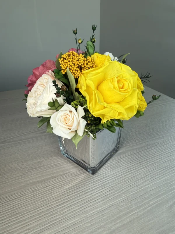 Amely - Happy moment preserved flower arrangement detail view in Dubai