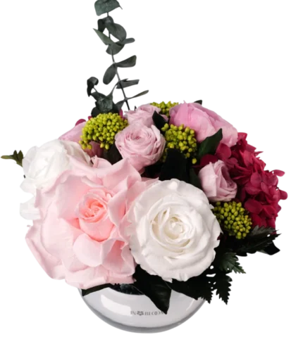 Loulou (S) Pink Cloud preserved flower arrangement in Dubai