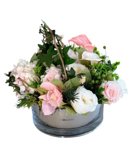 Grace - Coral preserved flower arrangement in Dubai