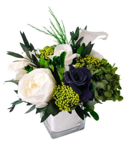 Katie - Monochrome preserved flower arrangement in Dubai