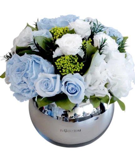 Loulou (M) Baby Blue preserved flower arrangement in Dubai