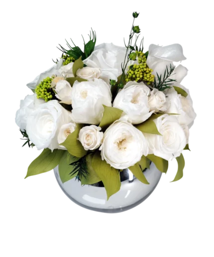 Loulou (M) Blanc preserved flower arrangement in Dubai