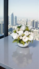 Luxury preserved flowers arrangement with natural texture and rich color