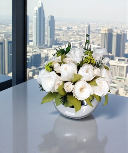Luxury preserved flowers arrangement with natural texture and rich color