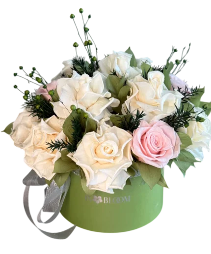 Olivia - Delicate spring preserved flowers gift box in Dubai