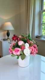 Luna Pomegranate preserved flower arrangement detail view in Dubai