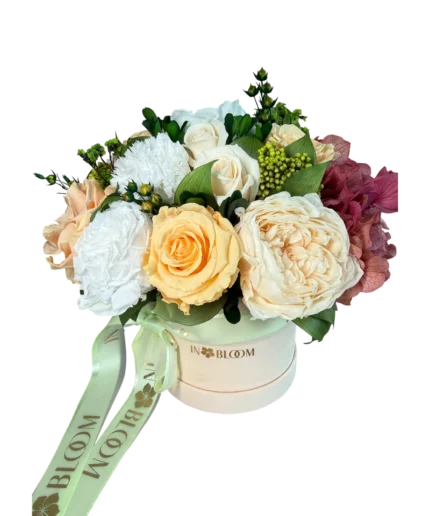 Elis - Champagne Whisper preserved flowers gift box in Dubai