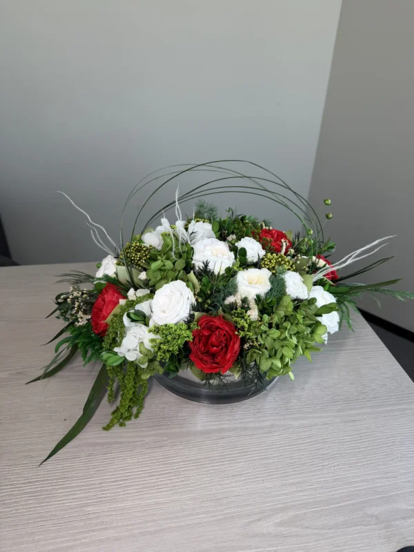 Grace - Scarlet preserved flower arrangement detail view in Dubai
