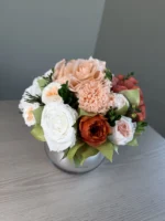 Loulou (S) - Peach Aurelia preserved flower arrangement detail view in Dubai