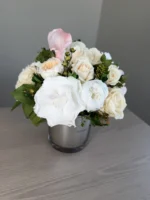 Juliette - Peach Cloud preserved flower arrangement detail view in Dubai