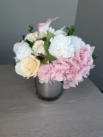 Juliette - Peach Cloud preserved flower arrangement detail view in Dubai
