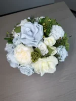 Juliette - Creamy Blue preserved flower arrangement detail view in Dubai