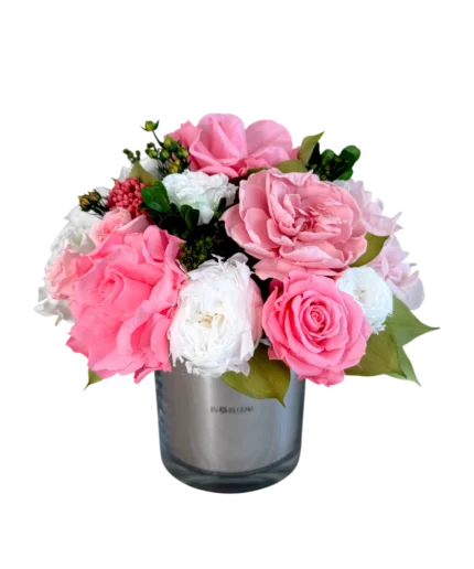 Juliette - Candy pink preserved flower arrangement in Dubai