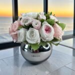 LOULOU - pink pearl preserved flower arrangement in Dubai detail