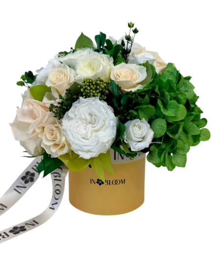 Elis Champagne Shower preserved flower box
