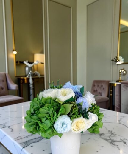 Luna - Sky Blue preserved flower arrangement in Dubai detail