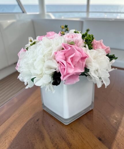 Blush Harmony preserved flower arrangement in Dubai detail