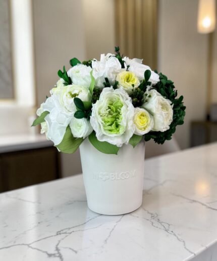 Luna - Fresh beginnings preserved flower arrangement in Dubai detail