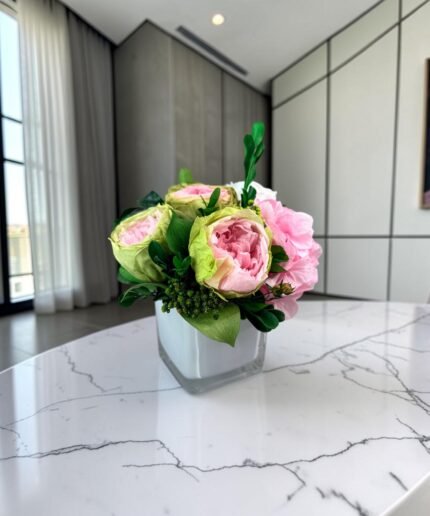 KATIE - Pink Serenity preserved flower arrangement in Dubai detail