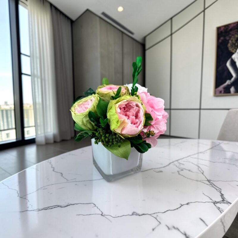 KATIE - Pink Serenity preserved flower arrangement in Dubai detail