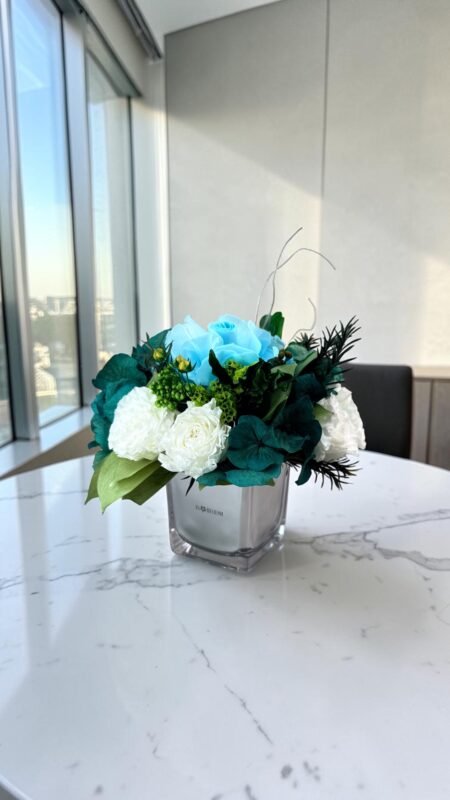 KATIE - Azure Bloom preserved flower arrangement in Dubai detail