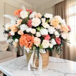 Coral blush - Flower Basket - Image 2