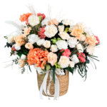 Coral blush - Flower Basket