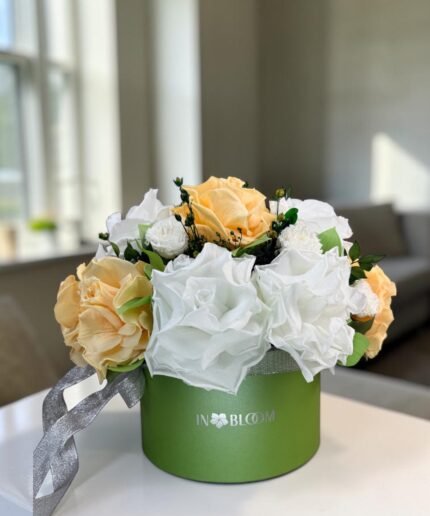 OLIVIA - PEACH SYMPHONY preserved flower arrangement in Dubai detail