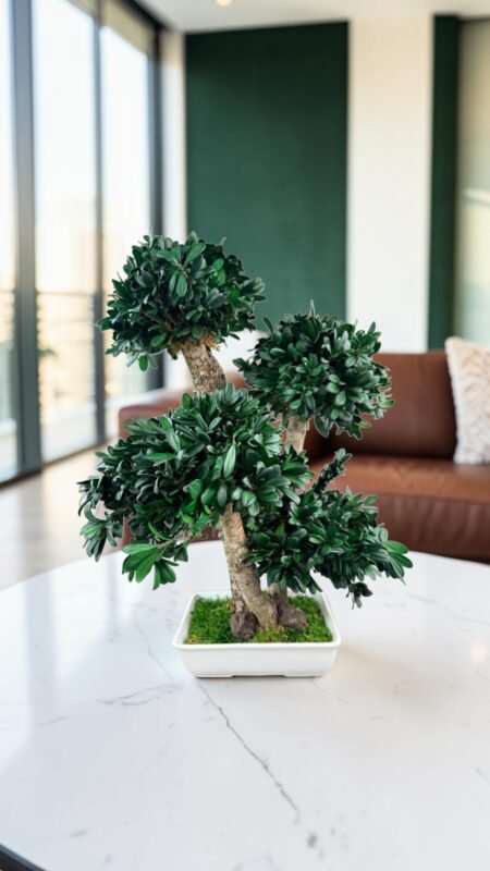 Pitosporum Bonsai preserved flower arrangement in Dubai detail