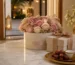 Preserved floral decor for a refined hotel lobby or restaurant interior in Dubai