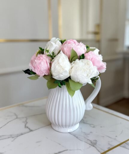Soft Dream Peonies preserved flower arrangement detail view in Dubai