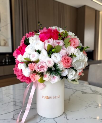 preserved roses peonies bouquet