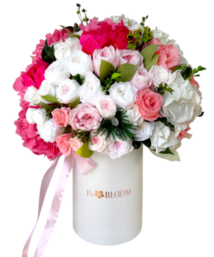 preserved roses peonies bouquet signature flower box